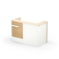 Voile d'accueil avec tablette porte sac